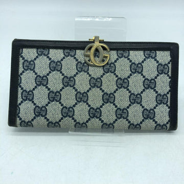 GUCCI GG Supreme Long Wallet Navy Old