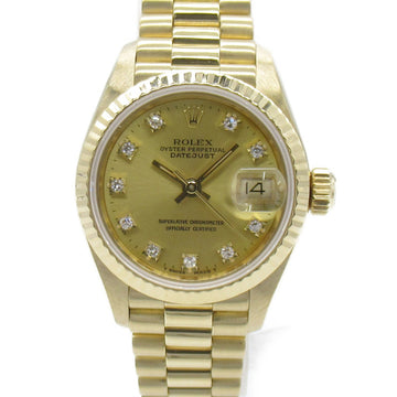 ROLEX Datejust 10P Diamond E number Wrist Watch Wrist Watch 69178G Gold CH/QP K18 [Yellow Gold] diamond 69178G