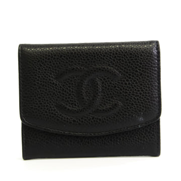 Chanel Women's Leather Coin Purse/coin Case Black