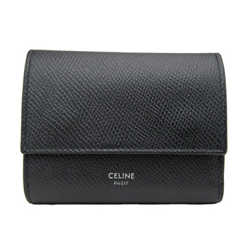 CELINE SMALL TRIFOLD WALLET 10B573BEL Women's Leather Wallet [tri-fold] Black