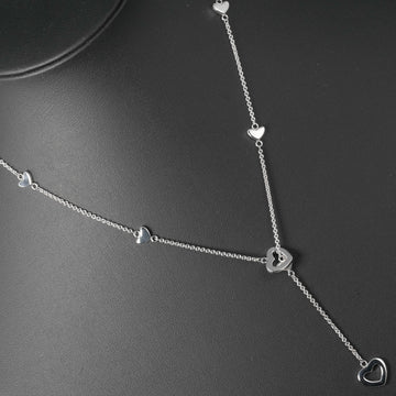 TIFFANY Necklace Heart Lariat Silver 925 &Co. Women's