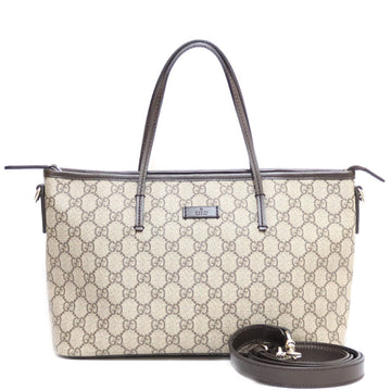 Gucci Shoulder Bag GG Supreme 2way Handbag Brown Ladies Canvas