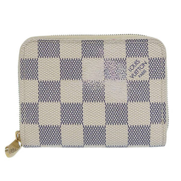 LOUIS VUITTON Damier Azur Zippy Coin Purse Round Case N63069