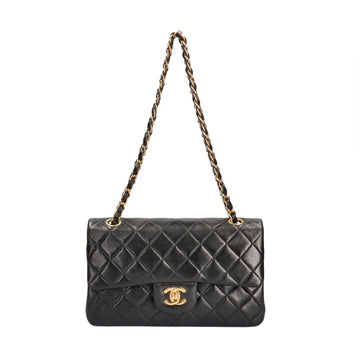 Chanel W Flap Matelasse Shoulder Bag Lambskin Women's