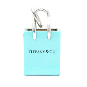 TIFFANY Shopping Bag Charm Silver 925 No Stone Women,Men Fashion Pendant Necklace [Blue,Silver]
