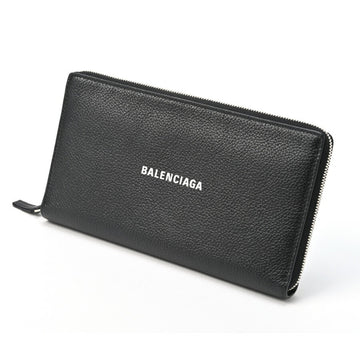 BALENCIAGA Round Zip/Continental Wallet 594317 Black
