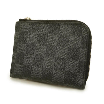 LOUIS VUITTON Wallet/Coin Case Damier Graphite Portomone NM N63237 Black Men's