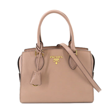 PRADA Saffiano 2way hand shoulder bag leather pink 1BA164 Hand Shoulder Bag