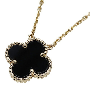 VAN CLEEF & ARPELS Necklace Women's Alhambra Onyx 750YG Yellow Gold VCAR5800 Polished