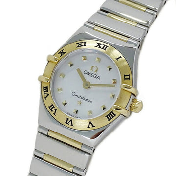 OMEGA Constellation My Choice 1361.71 Watch Ladies Shell Quartz Stainless Steel SS Gold YG Two Tone Polished