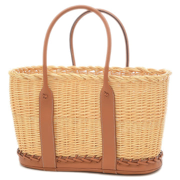 HERMES Garden Picnic Willow/Swift Handbag Natural/Gold U Stamp