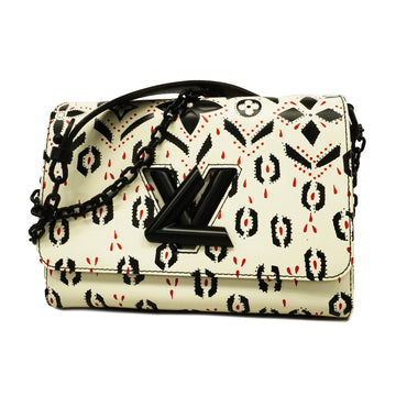 Louis Vuitton Shoulder Bag Twist MM M50825 White/Noir