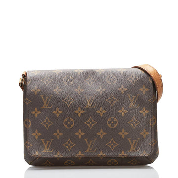 Louis Vuitton Monogram Musette Tango Short Shoulder Bag M51257 Brown PVC Leather Ladies LOUIS VUITTON