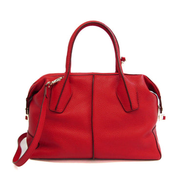 TOD'S D STYLING BAULETTO Women's Leather Handbag,Shoulder Bag Red Color
