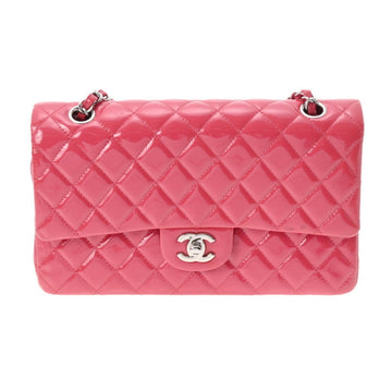 Chanel matelasse W flap chain shoulder 25 pink A01112 ladies enamel bag