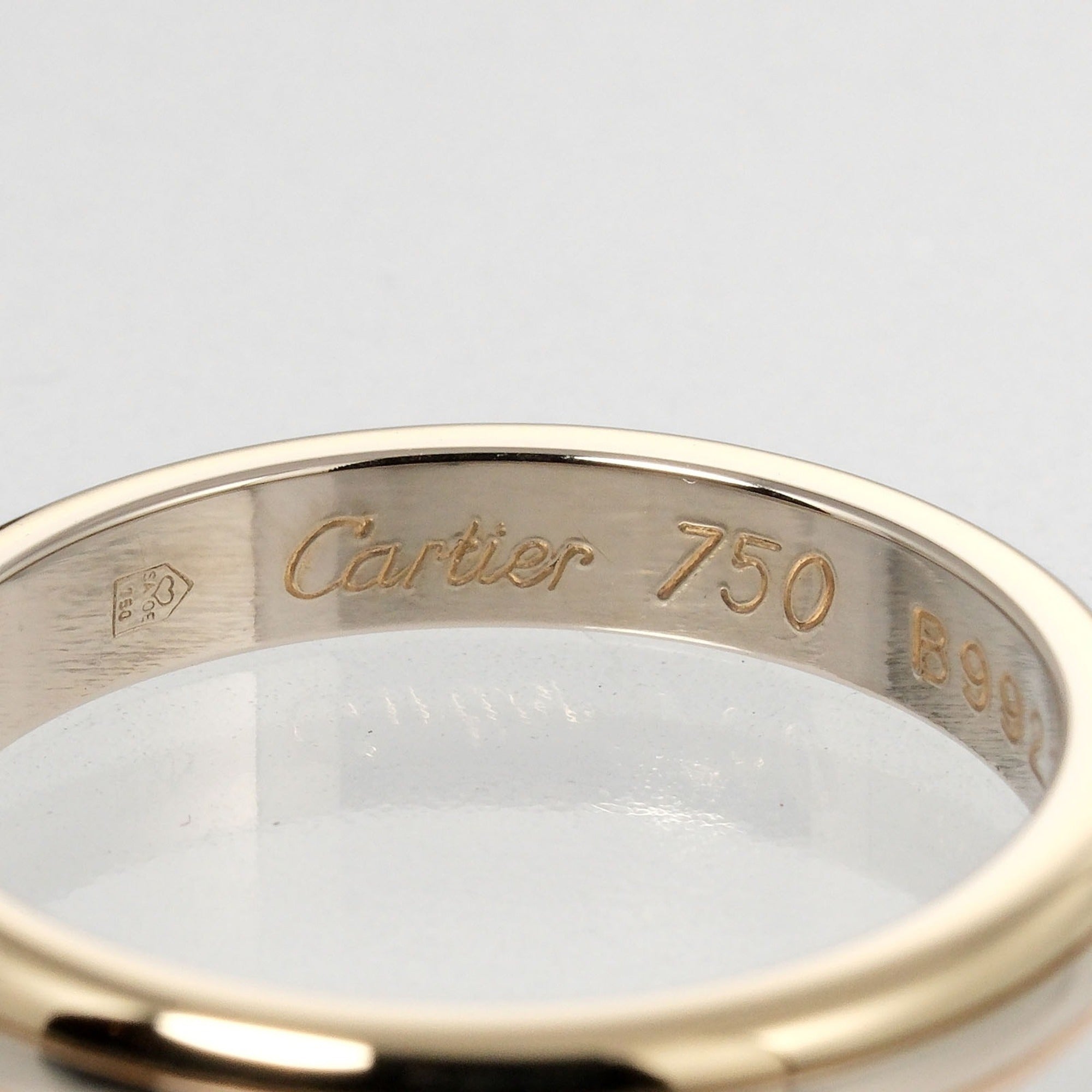 CARTIER Louis Vendome No. 8.5 3.06g Ring Three Colors K18 Gold YG PG W