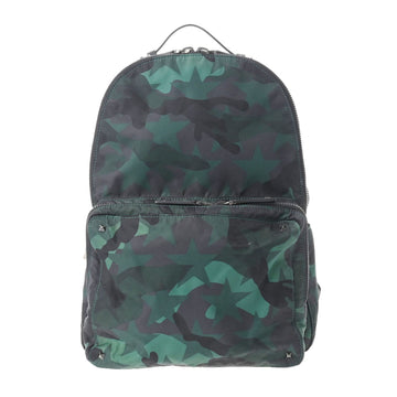 VALENTINO camouflage backpack green men's nylon rucksack daypack