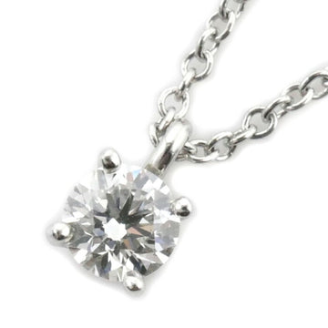 TIFFANY&Co.  Pt950 Platinum Solitaire Diamond Necklace 0.22ct 2.1g 34.5cm Women's