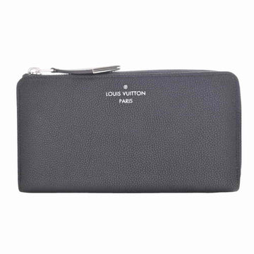 Louis Vuitton Parnacea Portefeuille Comet Round Long Wallet Black Leather