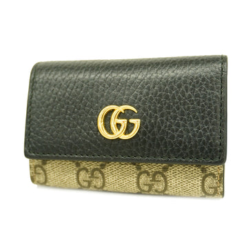 GUCCIAuth  GG Marmont Key Case 456118 Gold Hardware Women,Men,Unisex GG Supreme