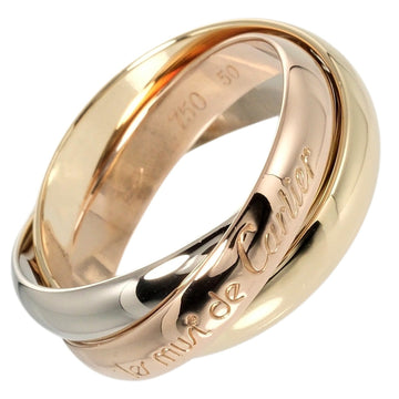 CARTIER Trinity No. 10 Ring 6.81g K18 Gold YG PG WG