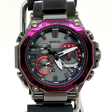 CASIOG-SHOCK G shock  watch MTG-B2000BD-1A4JF MT-G analog electric wave solar tough black purple men's business metal