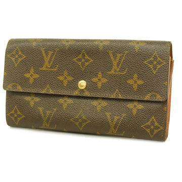 LOUIS VUITTONAuth  Monogram Porto Mone Credit M61725 Unisex Long Wallet