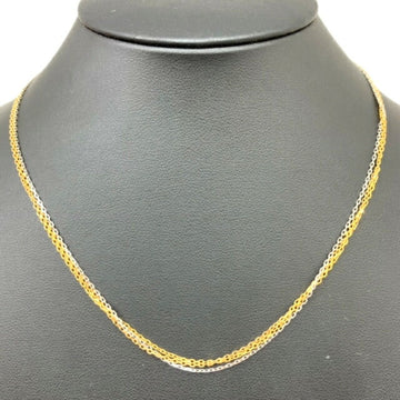 CARTIER Trinity Three Color Necklace Chain 3 Rows PG WG YG Women's