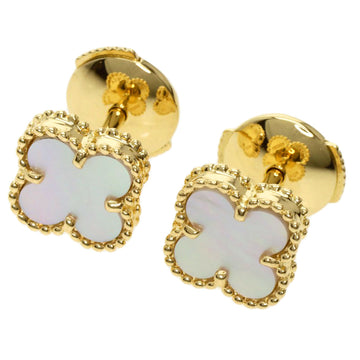 VAN CLEEF & ARPELS Sweet Alhambra Earrings 18K Yellow Gold Ladies