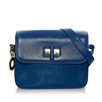 Celine Shoulder Bag Blue Leather Ladies CELINE