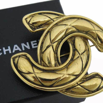 CHANEL brooch here mark gold metal material ladies