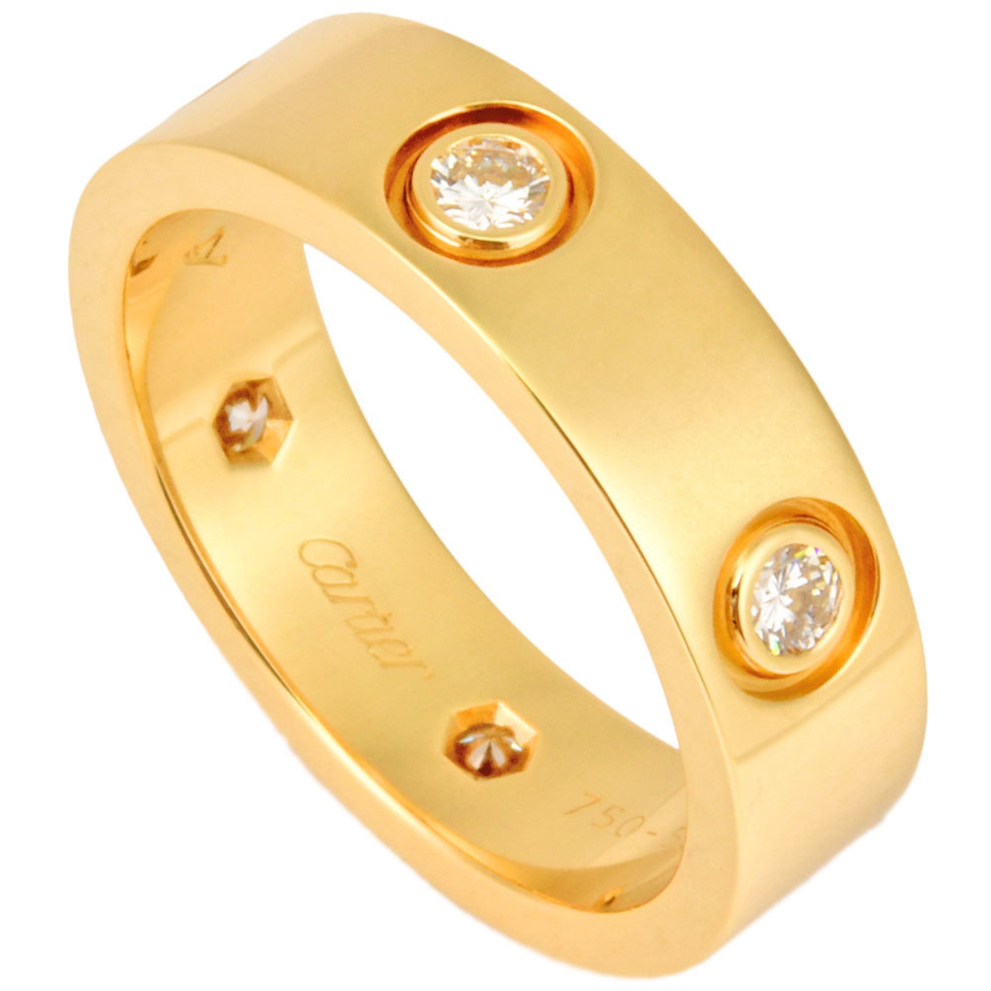 Cartier love ring 6P diamond K18YG 53 full