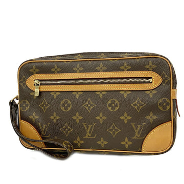 LOUIS VUITTON Clutch Bag Monogram Dragonne GM M51825 Brown Men's