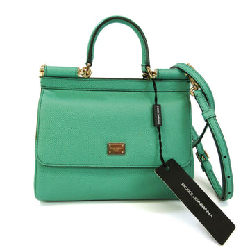 DOLCE & GABBANA SICILY Women's Leather Handbag,Shoulder Bag Green