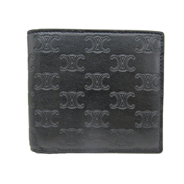 CELINE Triomphe 10B653BJ9 Women's Leather Bill Wallet [bi-fold] Black