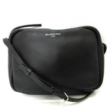 BALENCIAGA Bag Everyday Camera Black Shoulder Pochette Crossbody Logo Women's Leather Calf 489812