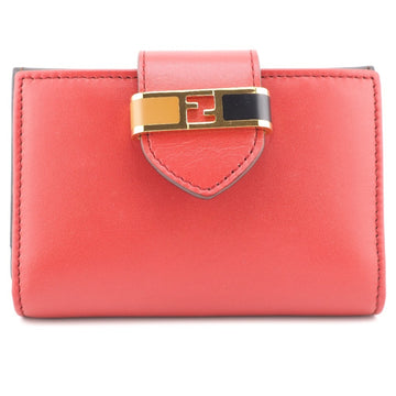 FENDI 8M0289 Bifold Card Case Red Ladies