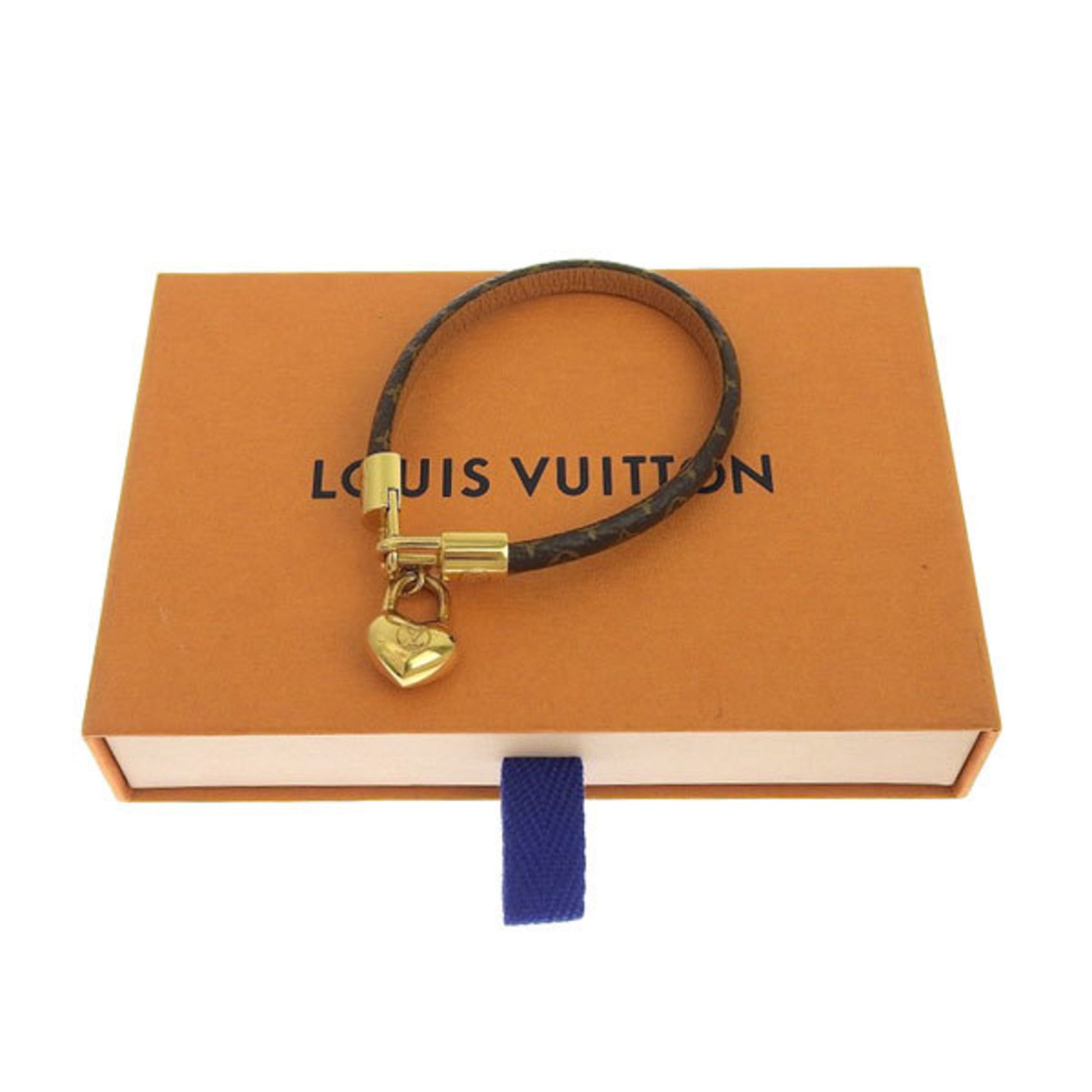 LOUIS VUITTON Monogram Brasserie Crazy Inlock Bracelet #19 M6451F Brow