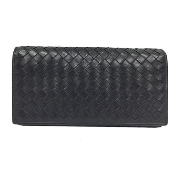 Bottega Veneta Intrecciato Long Wallet Bifold Black