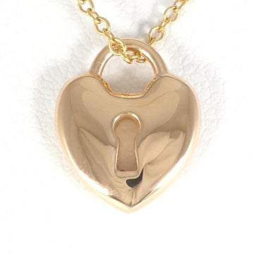 TIFFANY Heart Lock K18PG Necklace Total Weight Approx. 3.0g 41cm Jewelry