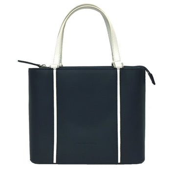 Burberry leather tote bag navy x white men's women's