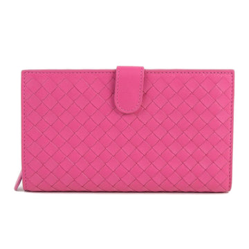 Bottega Veneta Intrecciato bi-fold long wallet pink 132357 5606