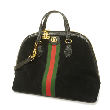 GUCCI[3ya0048] Auth  2WAY Bag Ophidia 524533 Suede Black Gold metal