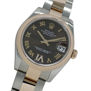 ROLEX Datejust 178241 Random Number Watch Boys VI Diamond Automatic Winding AT Stainless Steel SS Pink Gold PG Chocolate Combination Polished