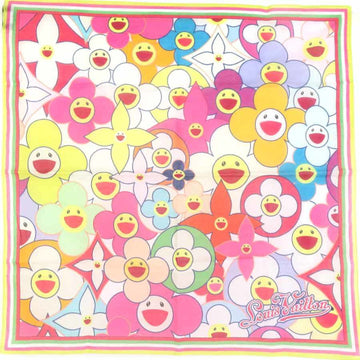 LOUIS VUITTON Scarf Bandana Takashi Murakami Cosmic Blossom Cotton Multicolor Unisex