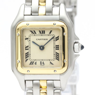 Polished CARTIER Panthere 18K Gold Stainless Steel Quartz Ladies Watch BF549909