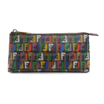 FENDI Pouch Multi Case Zucca x Zucchino PVC Brown/Multicolor Gold Ladies