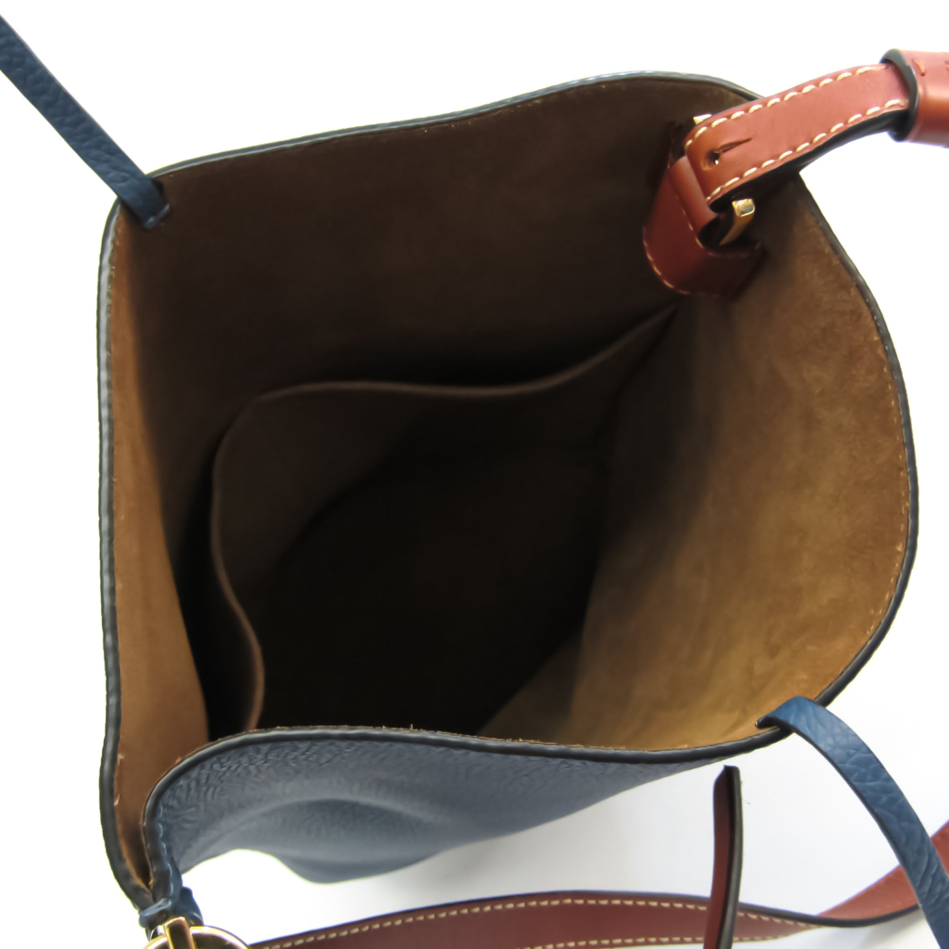 Loewe Gate Bucket Shoulder Bag Gray/Tan 309.22.Z57 Leather