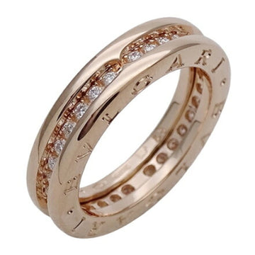 BVLGARI Women's Men's Ring 750PG Diamond B-zero1 Pink Gold #53 Approx. No. 12.5 Polished