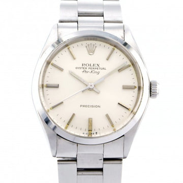 ROLEX Air King 5500 silver dial used watch men's